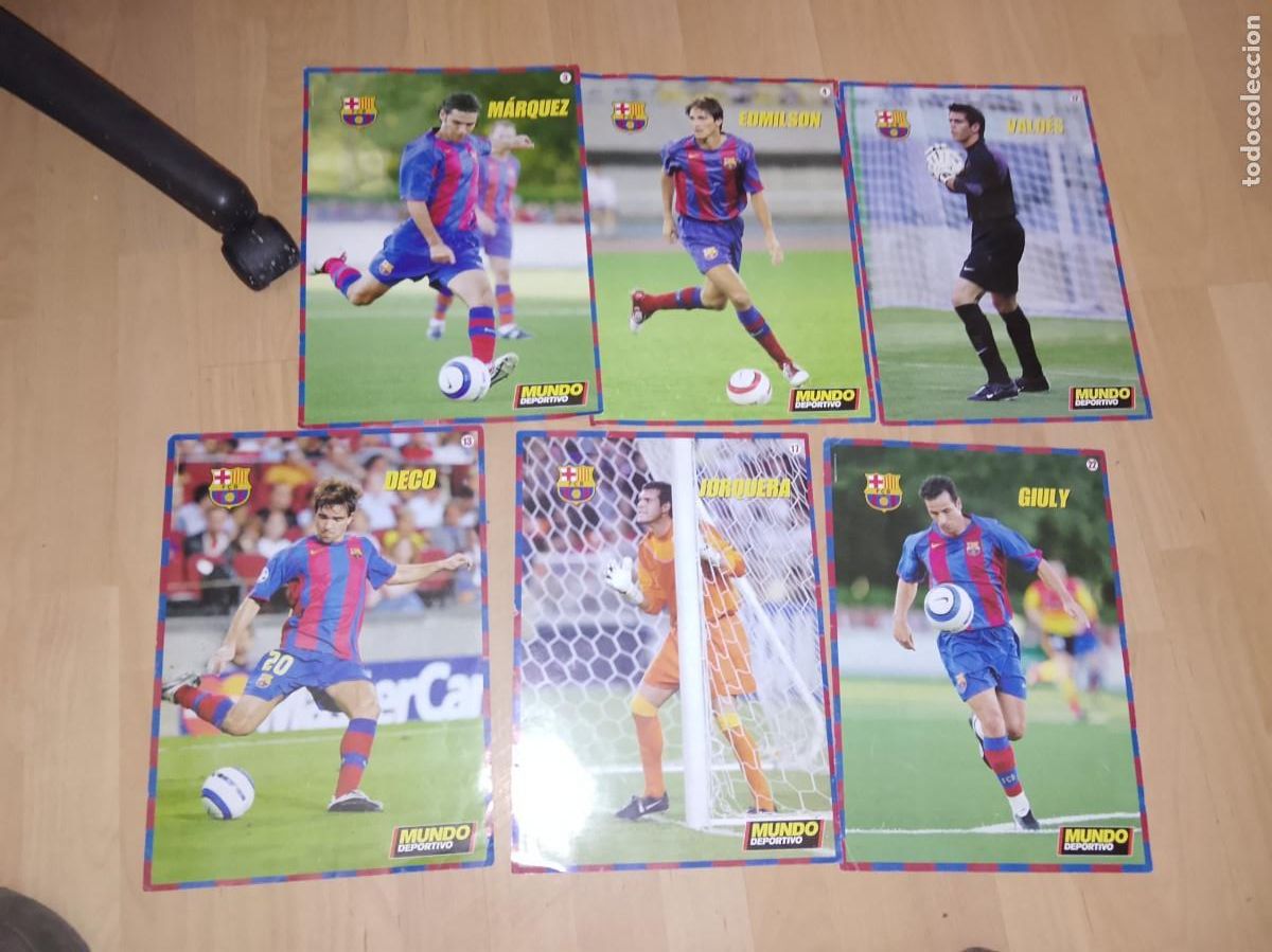 Coleccionismo deportivo: lote de 6 laminas de mundo deportivo jugadores del barcelona temporada 2008/09