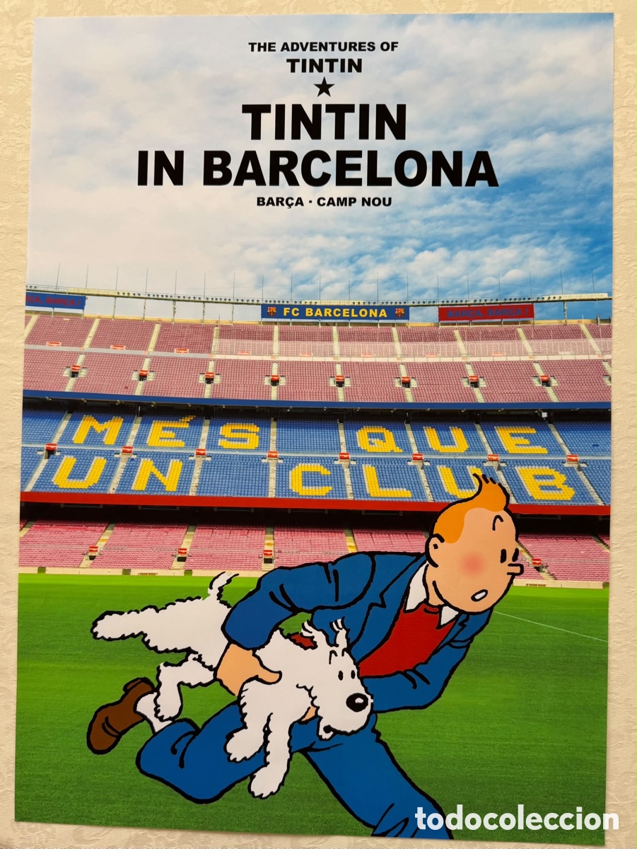 Coleccionismo deportivo: Tint&iacute;n en Barcelona en el Camp Nou