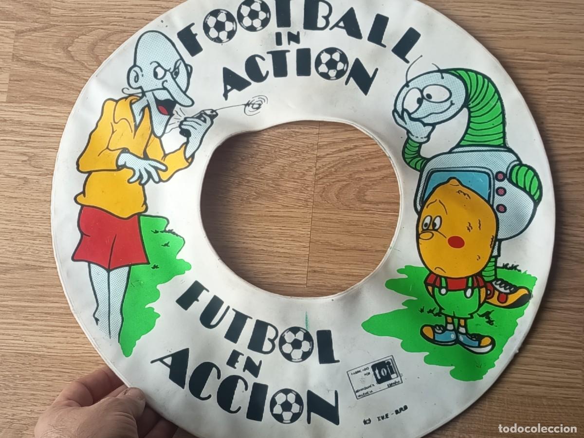 Coleccionismo deportivo: Flotador del Mundial f&uacute;tbol Espa&ntilde;a 1982 con los personajes amigos de Naranjito