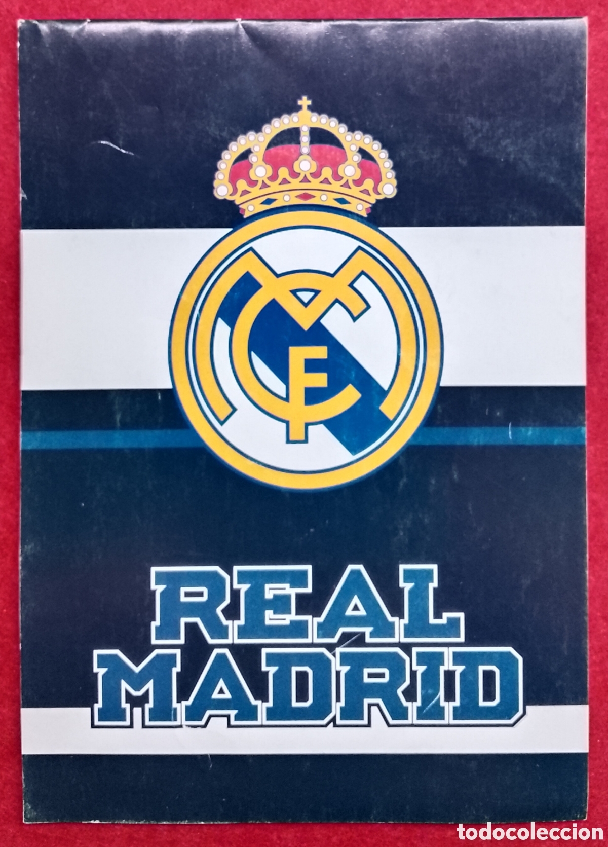 Coleccionismo deportivo: Libreta vintage Real Madrid tama&ntilde;o cuartilla - Hojas blancas lisas (Colecci&oacute;n)