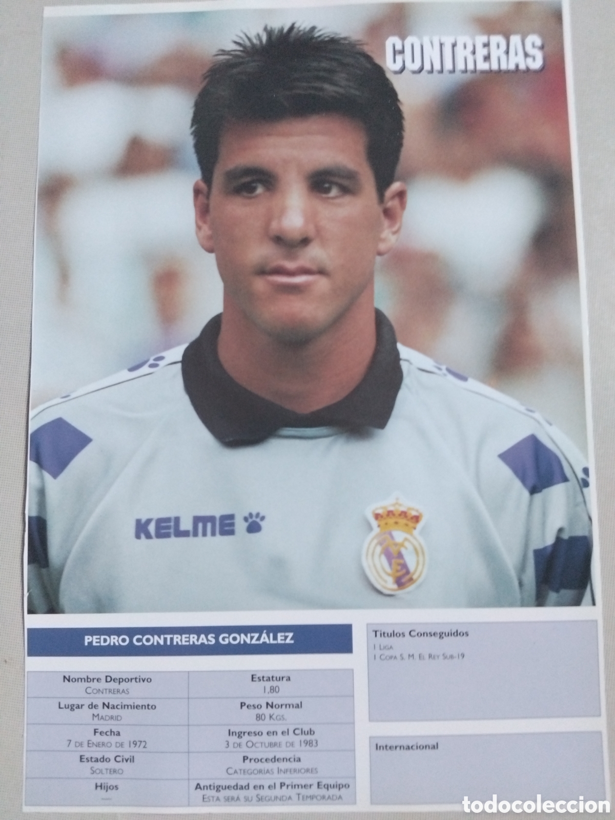 Coleccionismo deportivo: Poster Coque Contreras 34x23cm