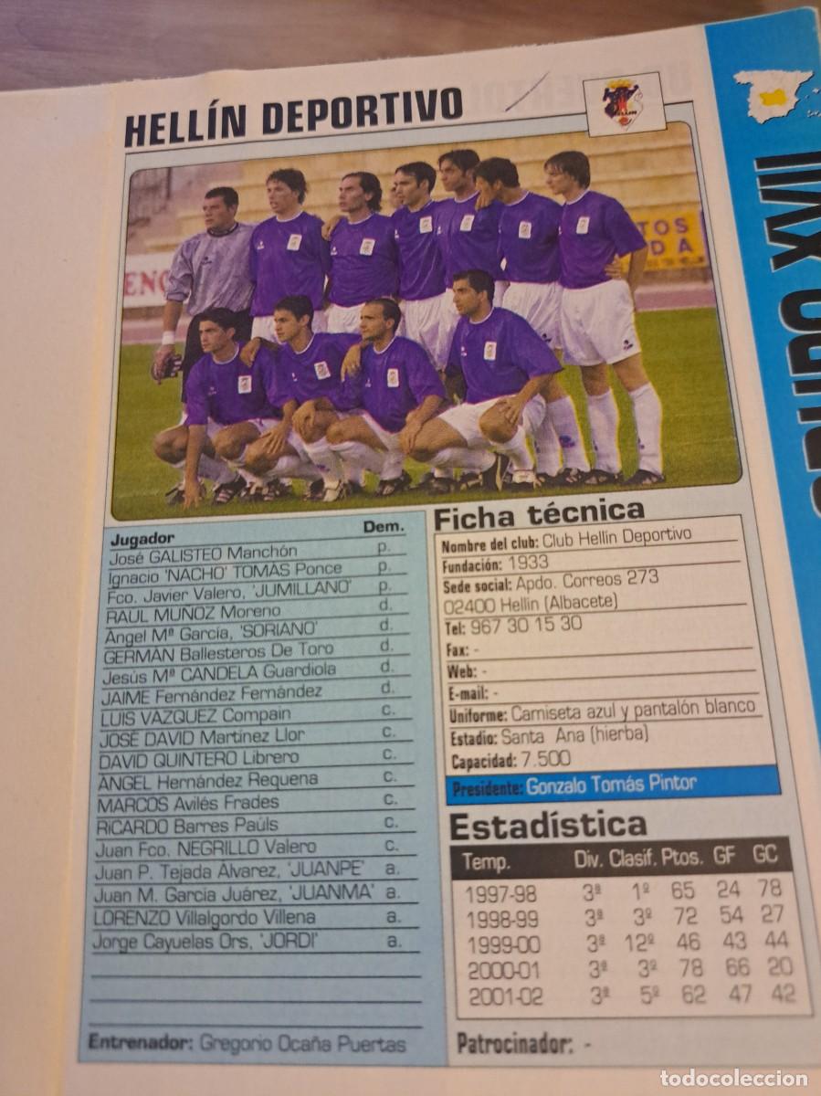 Coleccionismo deportivo: Foto plantilla y jugadores Don Bal&oacute;n 2002-03. Hellin Deportivo