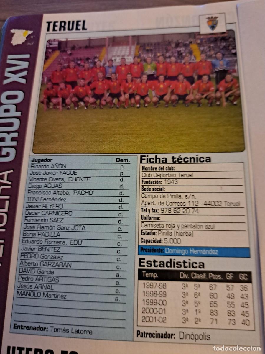 Coleccionismo deportivo: Foto plantilla y jugadores Don Bal&oacute;n 2002-03. CD Teruel