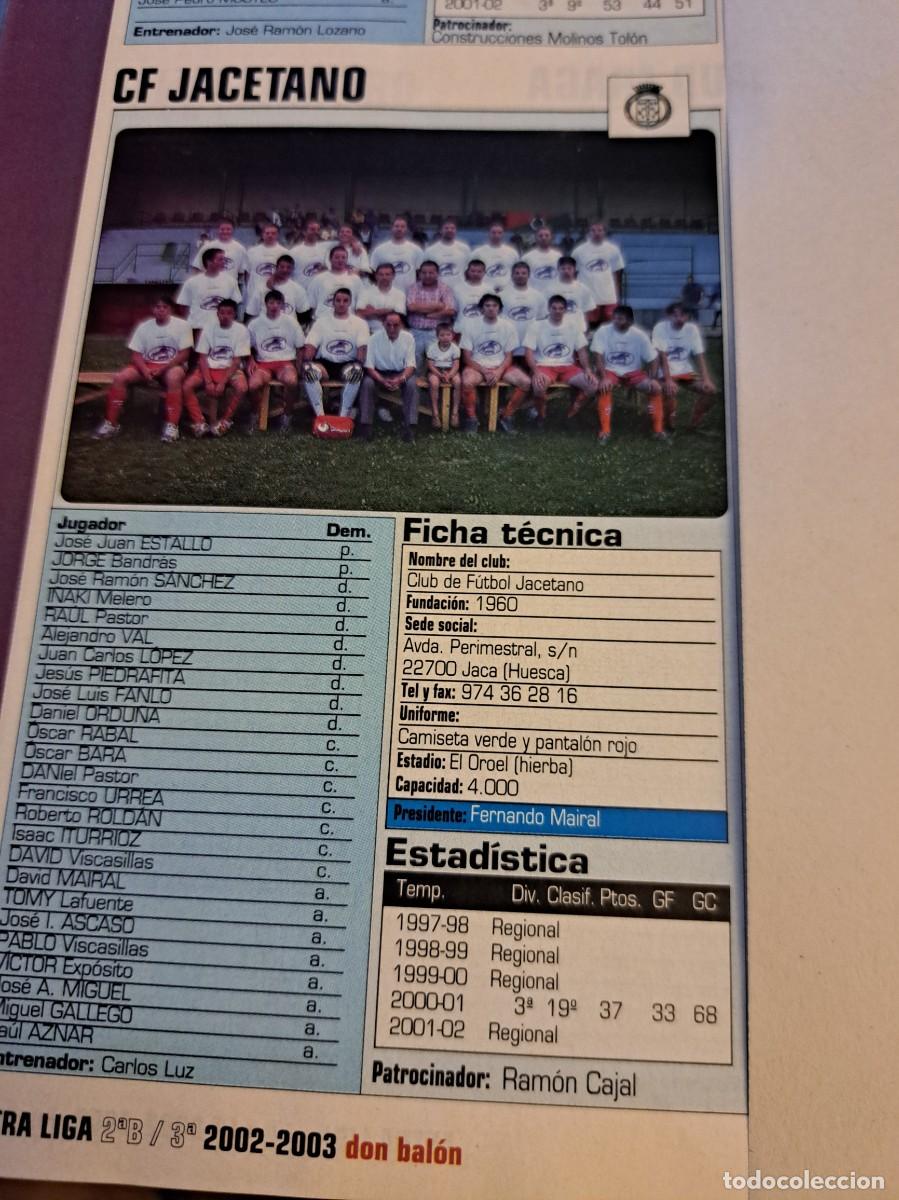Sammelleidenschaft Sport: Foto plantilla y jugadores Don Bal&oacute;n 2002-03. CF Jacetano
