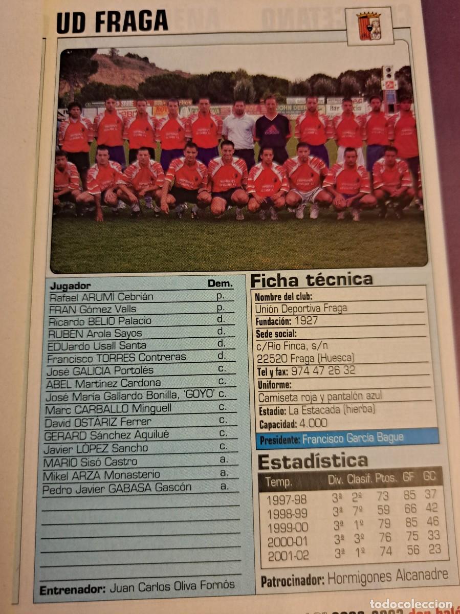 Coleccionismo deportivo: Foto plantilla y jugadores Don Bal&oacute;n 2002-03. UD Fraga