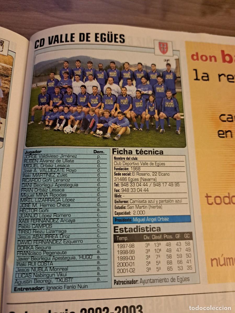 Collectionnisme sportif: Foto plantilla y jugadores Don Bal&oacute;n 2002-03. CD Valle de Eg&uuml;es
