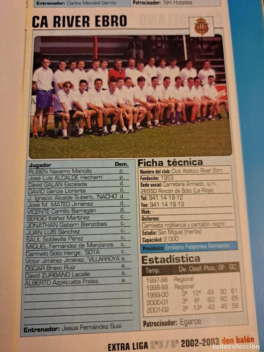 Coleccionismo deportivo: Foto plantilla y jugadores Don Bal&oacute;n 2002-03. CA River Ebri