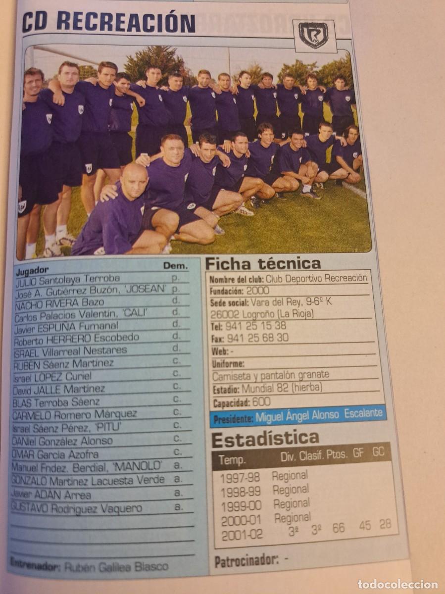 Coleccionismo deportivo: Foto plantilla y jugadores Don Bal&oacute;n 2002-03. CD Recreaci&oacute;n