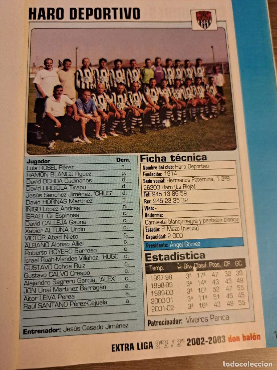 Coleccionismo deportivo: Foto plantilla y jugadores Don Bal&oacute;n 2002-03. Haro Deportivo
