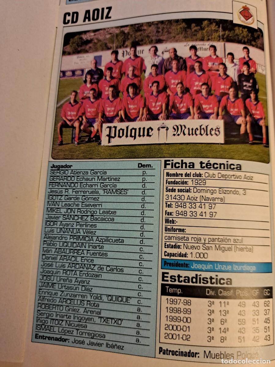 Coleccionismo deportivo: Foto plantilla y jugadores Don Bal&oacute;n 2002-03. CD Aoiz