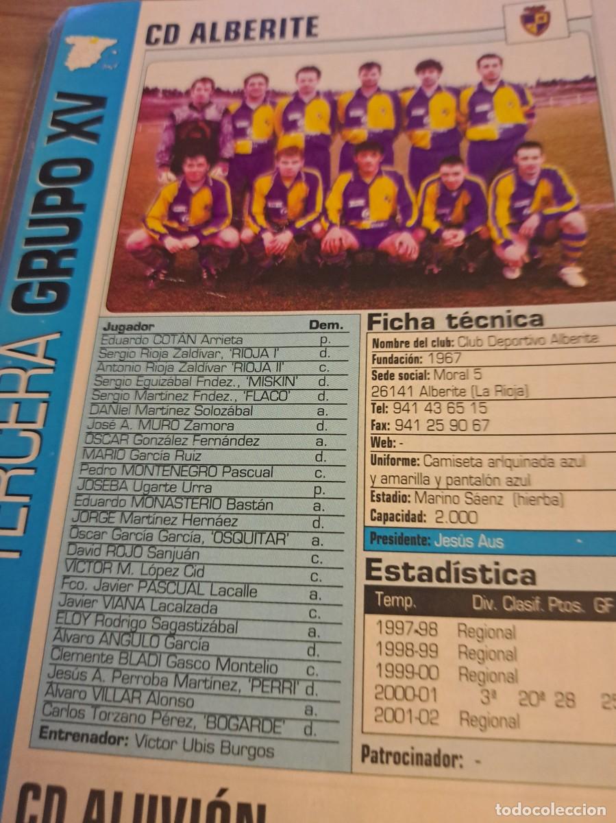 Coleccionismo deportivo: Foto plantilla y jugadores Don Bal&oacute;n 2002-03. CD Alberite