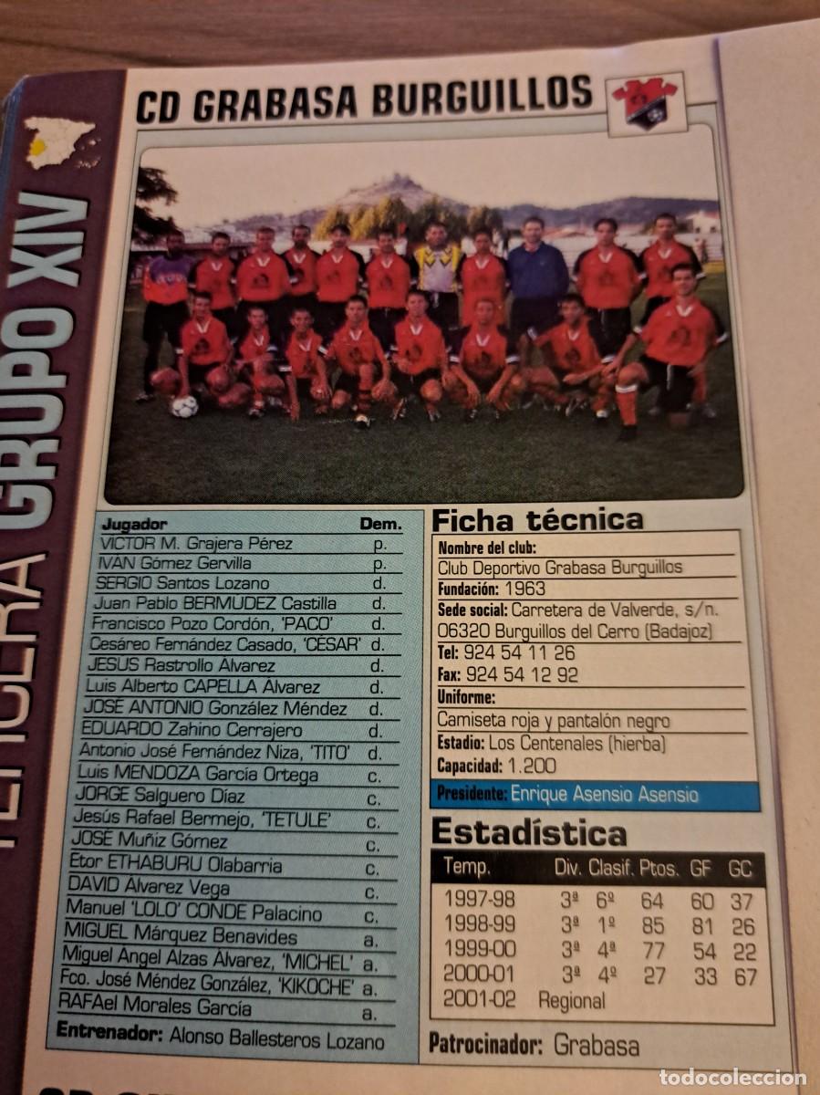 Coleccionismo deportivo: Foto plantilla y jugadores Don Bal&oacute;n 2002-03. GD Grabasa Burguillos