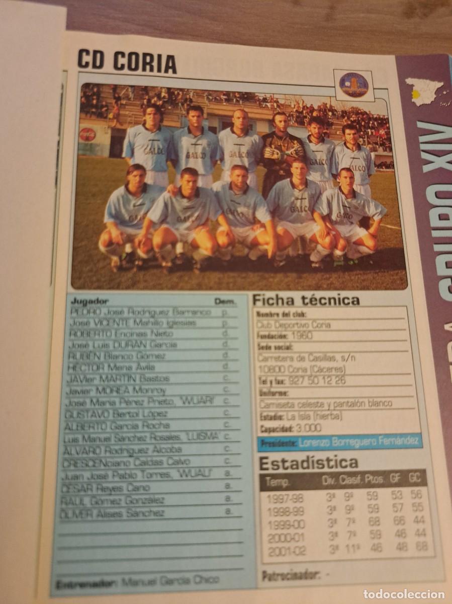 Coleccionismo deportivo: Foto plantilla y jugadores Don Bal&oacute;n 2002-03. CD Coria