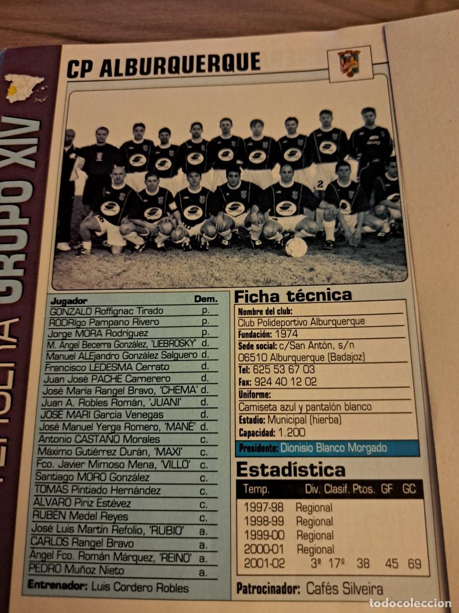 Coleccionismo deportivo: Foto plantilla y jugadores Don Bal&oacute;n 2002-03. CP Alburquerque