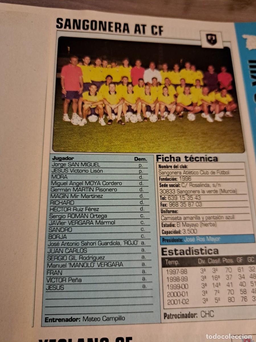 Coleccionismo deportivo: Foto plantilla y jugadores Don Bal&oacute;n 2002-03. Sangonera At CF