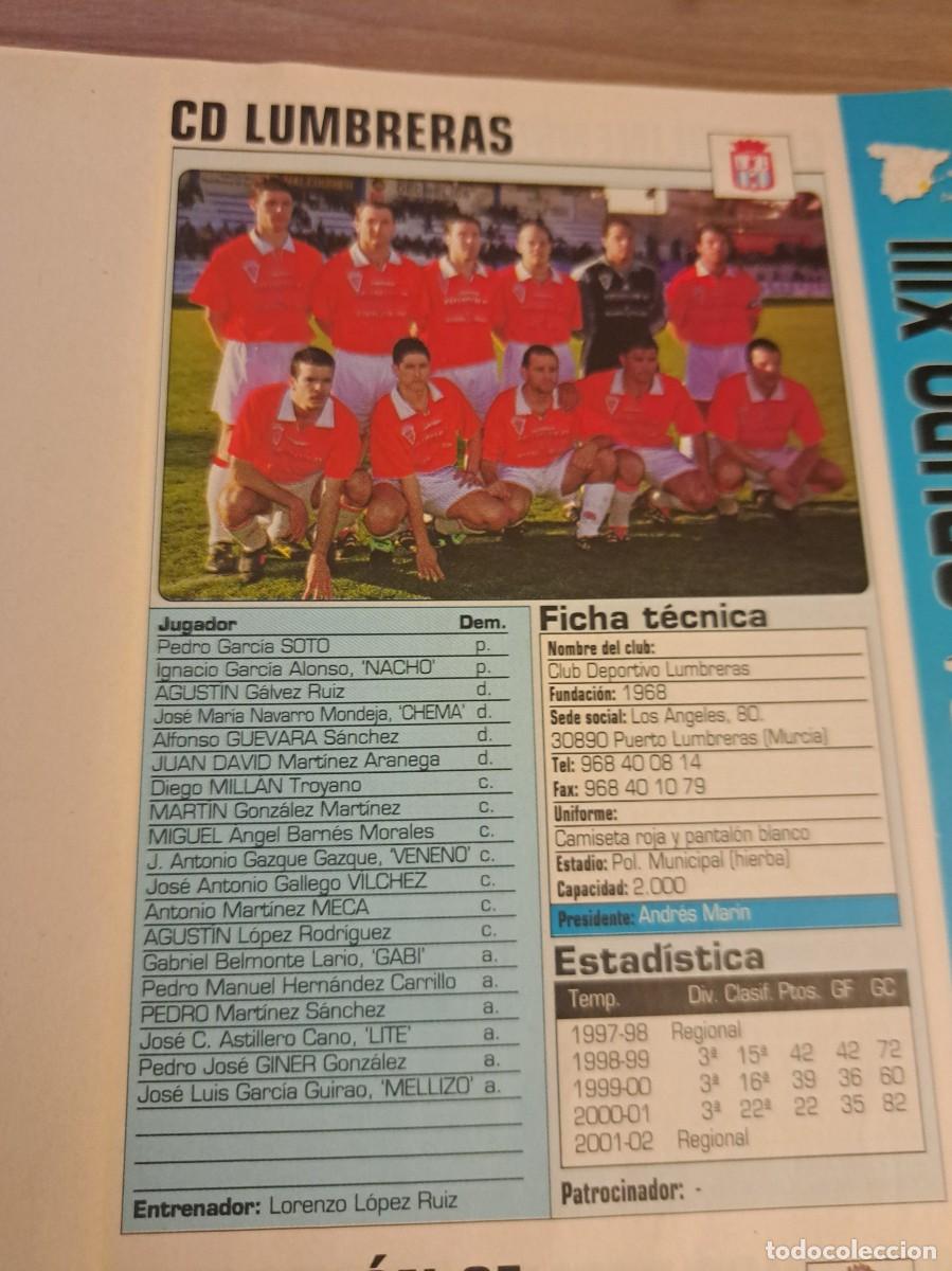 Coleccionismo deportivo: Foto plantilla y jugadores Don Bal&oacute;n 2002-03. CD Lumbreras
