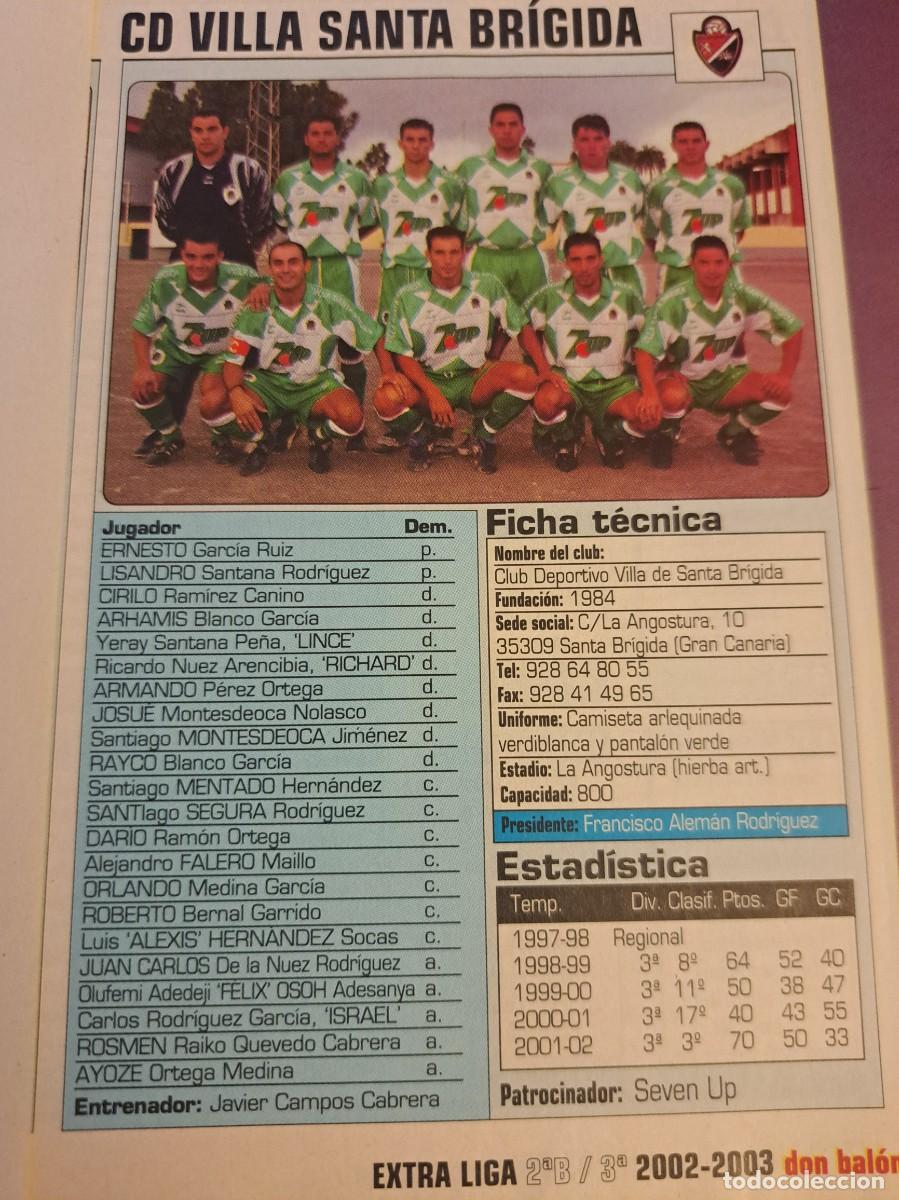 Coleccionismo deportivo: Foto plantilla y jugadores Don Bal&oacute;n 2002-03. CD Villa Santa Br&iacute;gida
