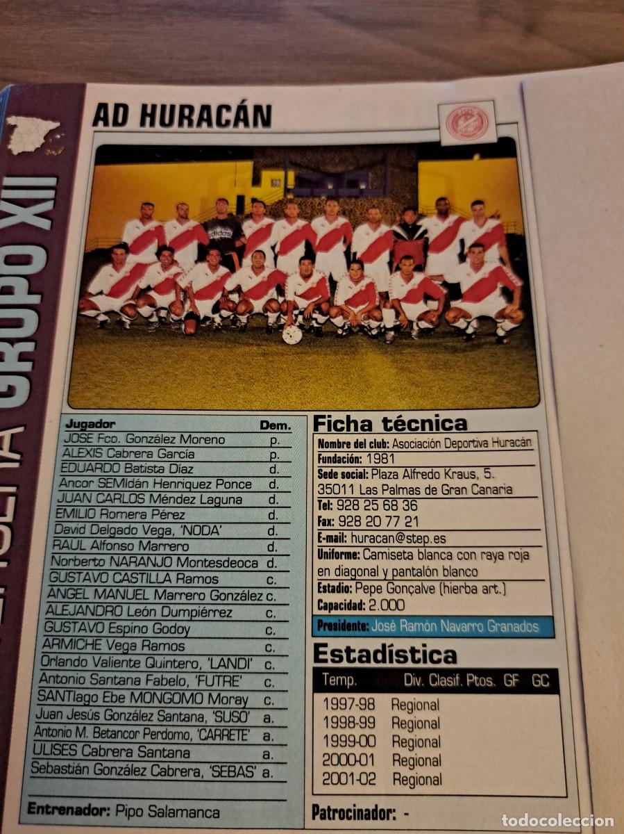 Coleccionismo deportivo: Foto plantilla y jugadores Don Bal&oacute;n 2002-03. AD Hurac&aacute;n