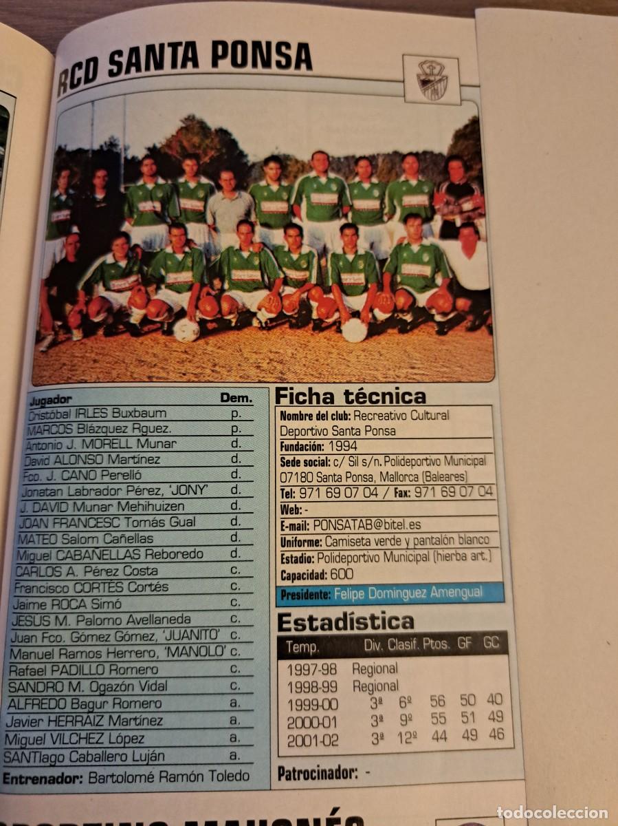 Coleccionismo deportivo: Foto plantilla y jugadores Don Bal&oacute;n 2002-03. RCD Santa Ponsa