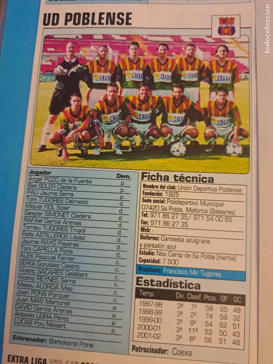 Coleccionismo deportivo: Foto plantilla y jugadores Don Bal&oacute;n 2002-03. UD Poblense