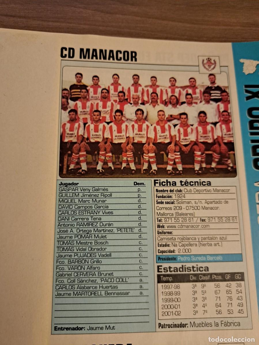 Coleccionismo deportivo: Foto plantilla y jugadores Don Bal&oacute;n 2002-03. CD Manacor
