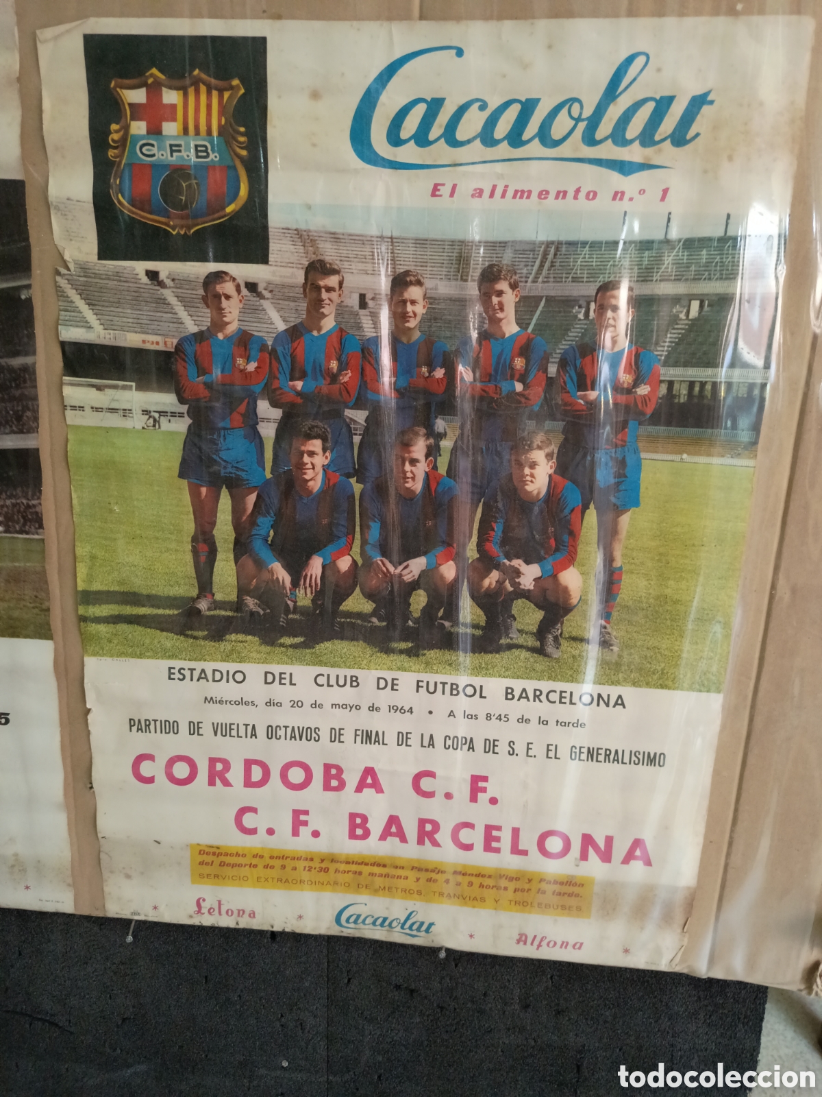 Sports collectibles: CARTEL CACAOLAT C&Oacute;RDOBA CF BARCELONA