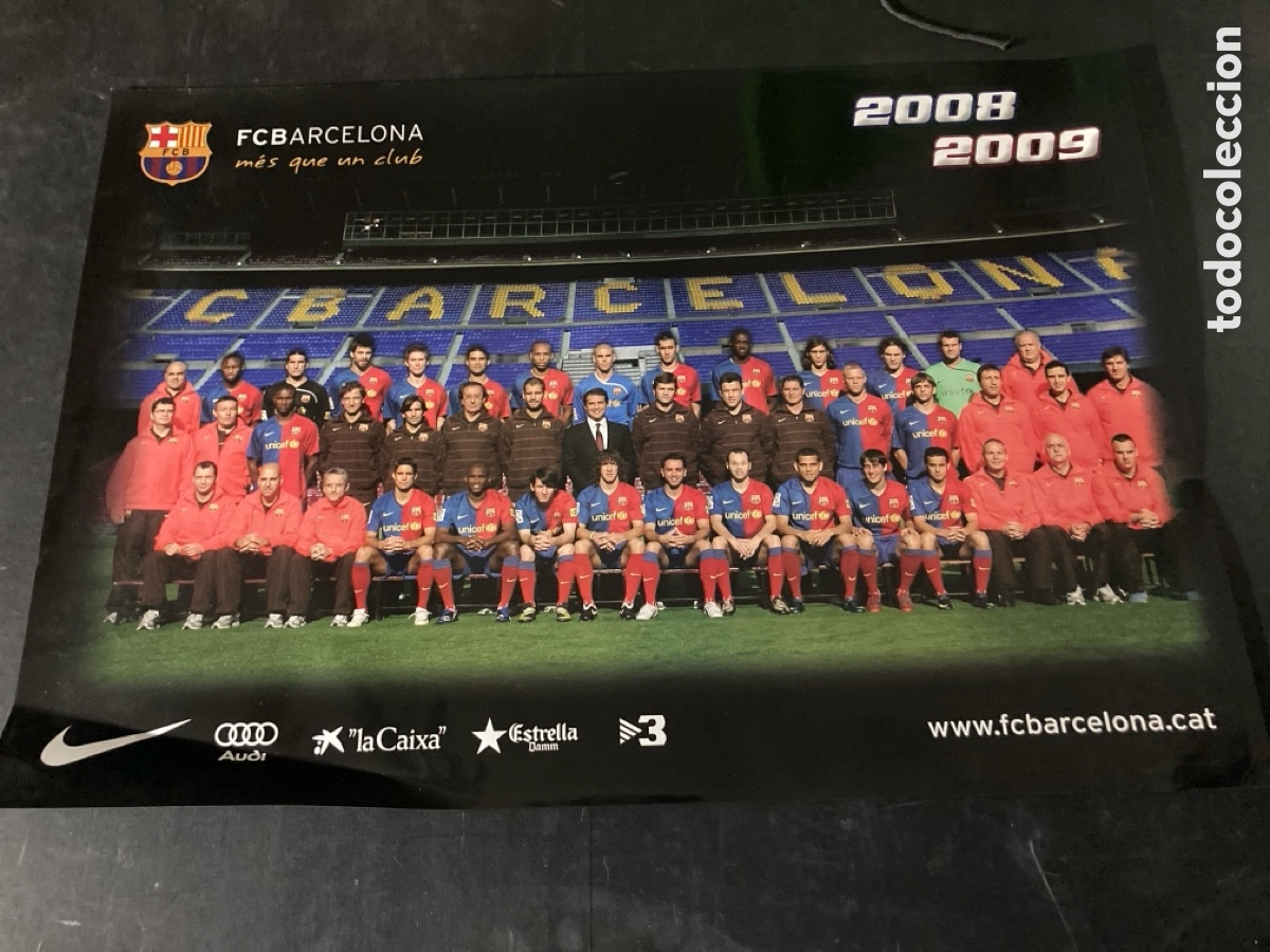 Coleccionismo deportivo: Poster fc Barcelona 2008-09 Messi