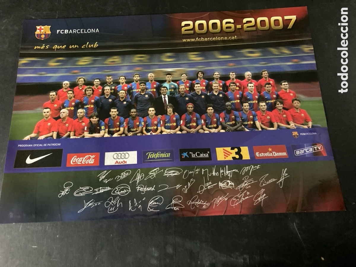 Coleccionismo deportivo: Poster fc Barcelona 2006-07 Messi