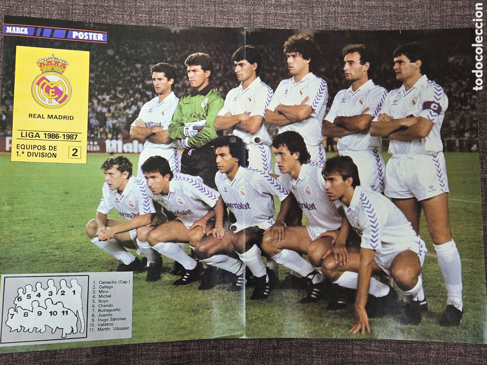 Sports collectibles: POSTER LIGA 1986-1987 REAL MADRID Marca