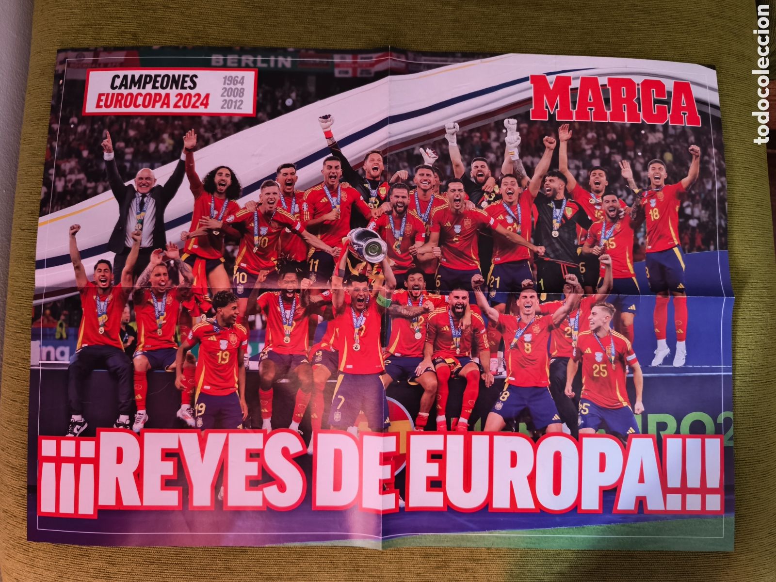 Collezionismo sportivo: POSTER DOBLE ESPA&Ntilde;A CAMPEONA EUROCOPA 2024 Y LAMINE YAMAL Y NICO WILLIAMS. DIARIO MARCA