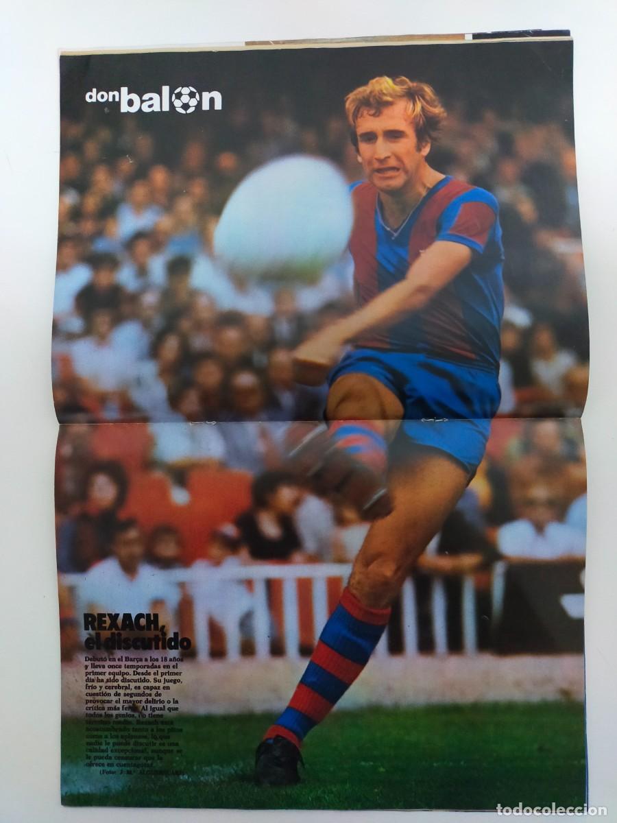 Sports collectibles: POSTER DON BALON - REXACH EL DISCUTIDO F.C. BARCELONA - 1975 - 42 X 28 CMS. APROX.
