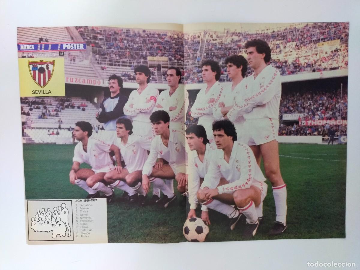 Sports collectibles: POSTER MARCA - SEVILLA - 1986/87 - 42 X 28 CMS. APROX.