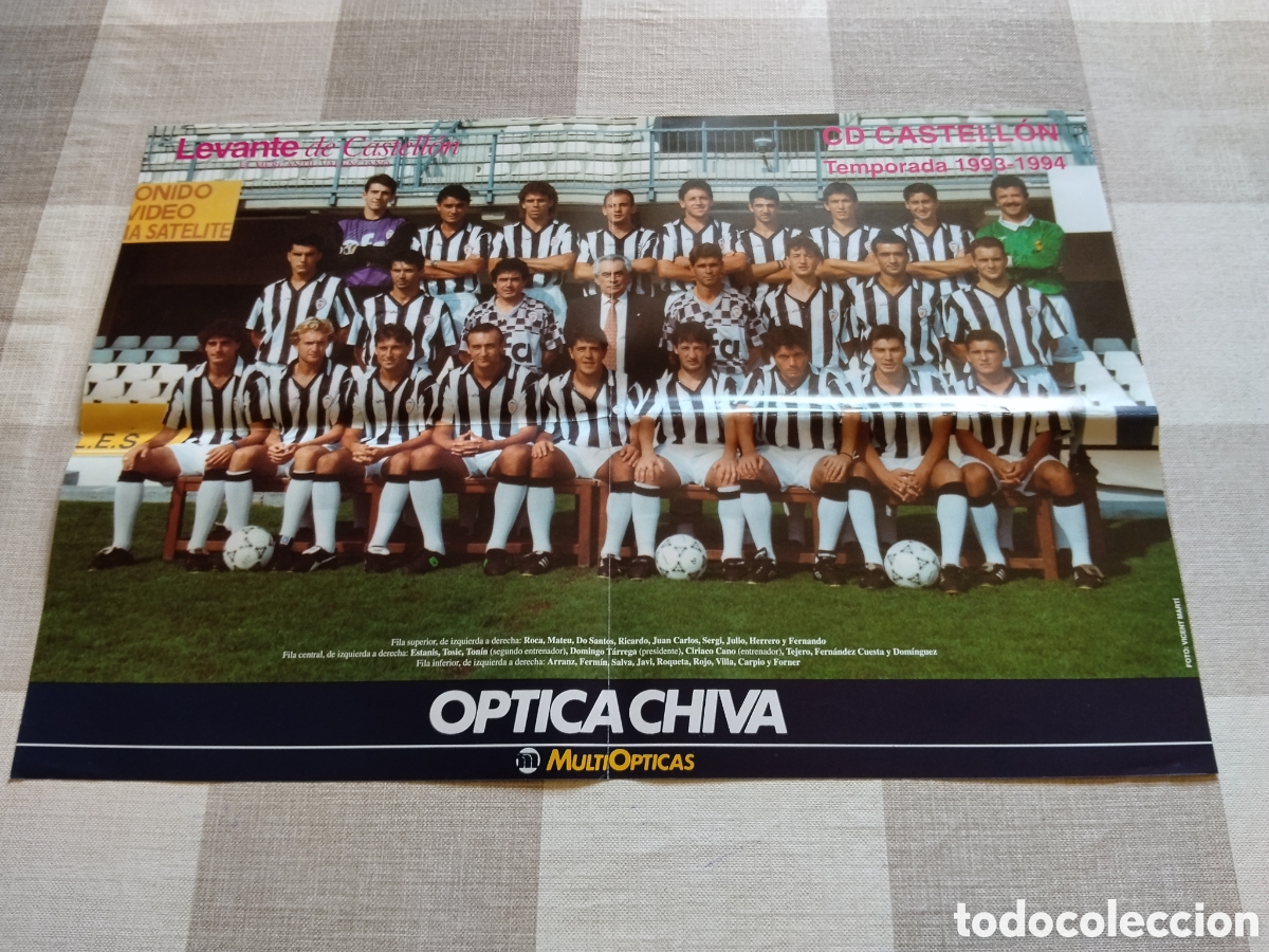 Sports collectibles: P&oacute;ster CD Castell&oacute;n temporada 1993-1994