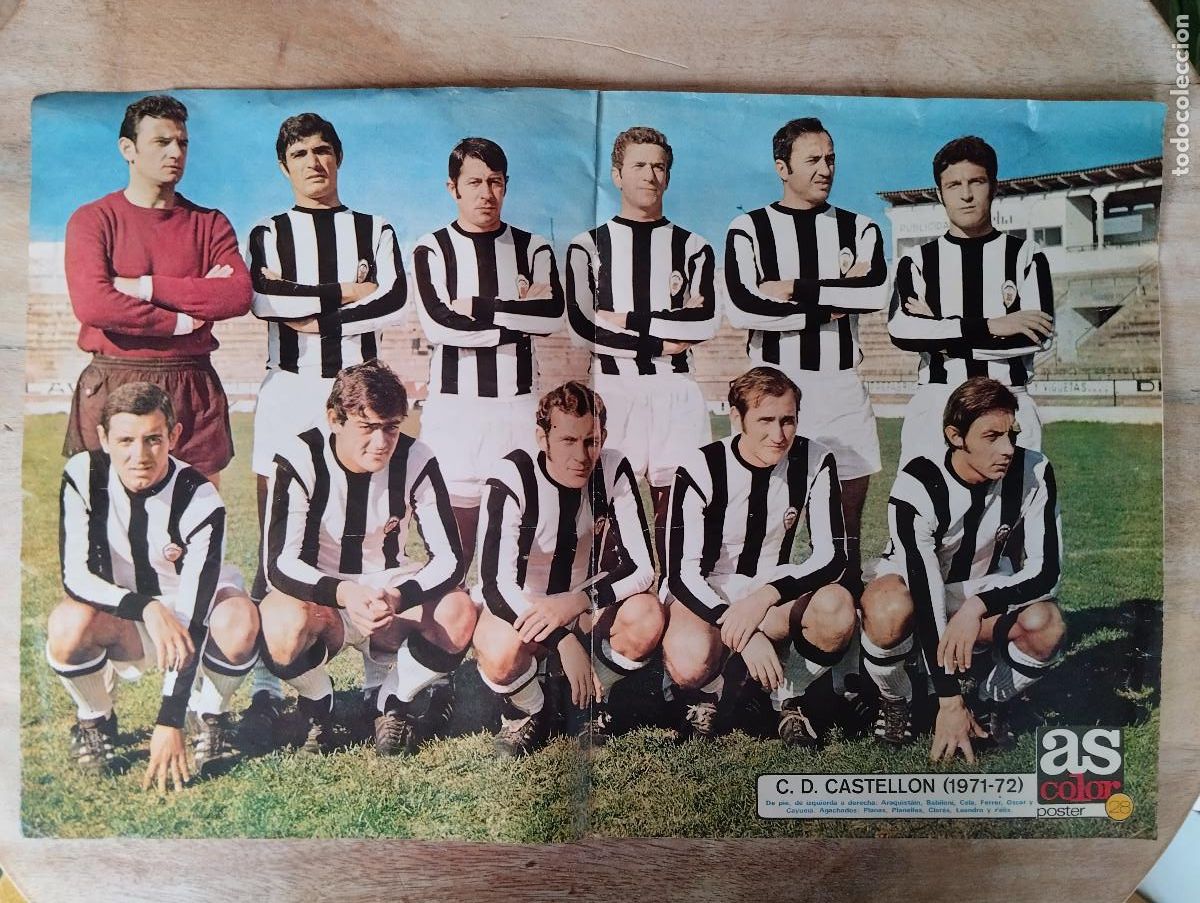 Coleccionismo deportivo: C. D. CASTELL&Oacute;N - TEMP. 1971-72 - POSTER AS COLOR