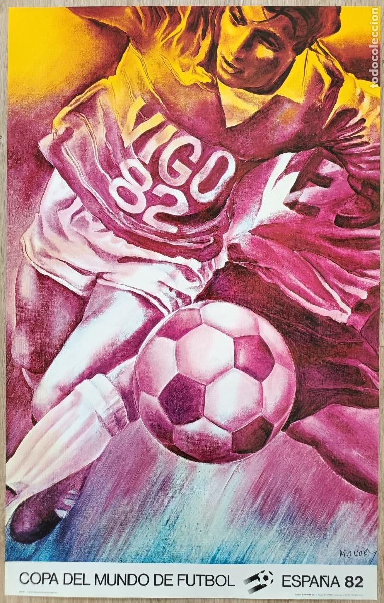 Coleccionismo deportivo: CARTEL FUTBOL COPA DEL MUNDO DE FUTBOL 1982 VIGO MONORY DEPORTE CFU11