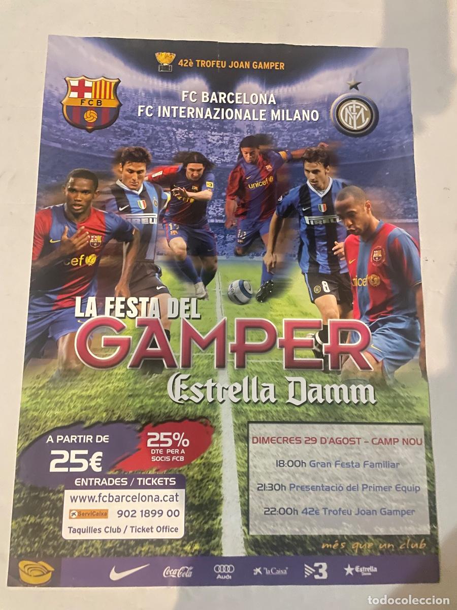 Coleccionismo deportivo: FUTBOL - F.C.BARCELONA CARTEL 42&eacute; TROFEU JOAN GAMPER , F.C. BARCELONA - F.C. INTERNAZIONALE MILANO
