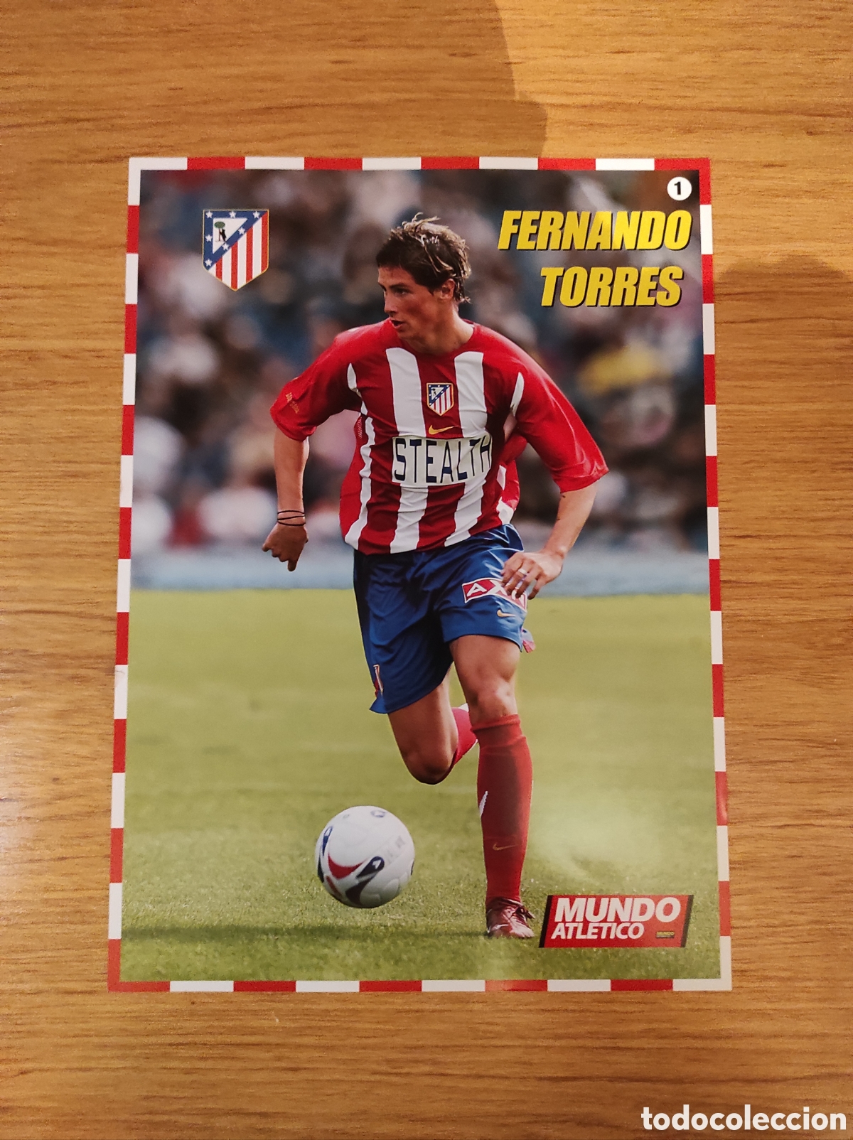 Coleccionismo deportivo: Lote 3 Fichas Cromos Gigantes Mundo Atl&eacute;tico 2004/05: Fernando Torres, Gabi Y Perea