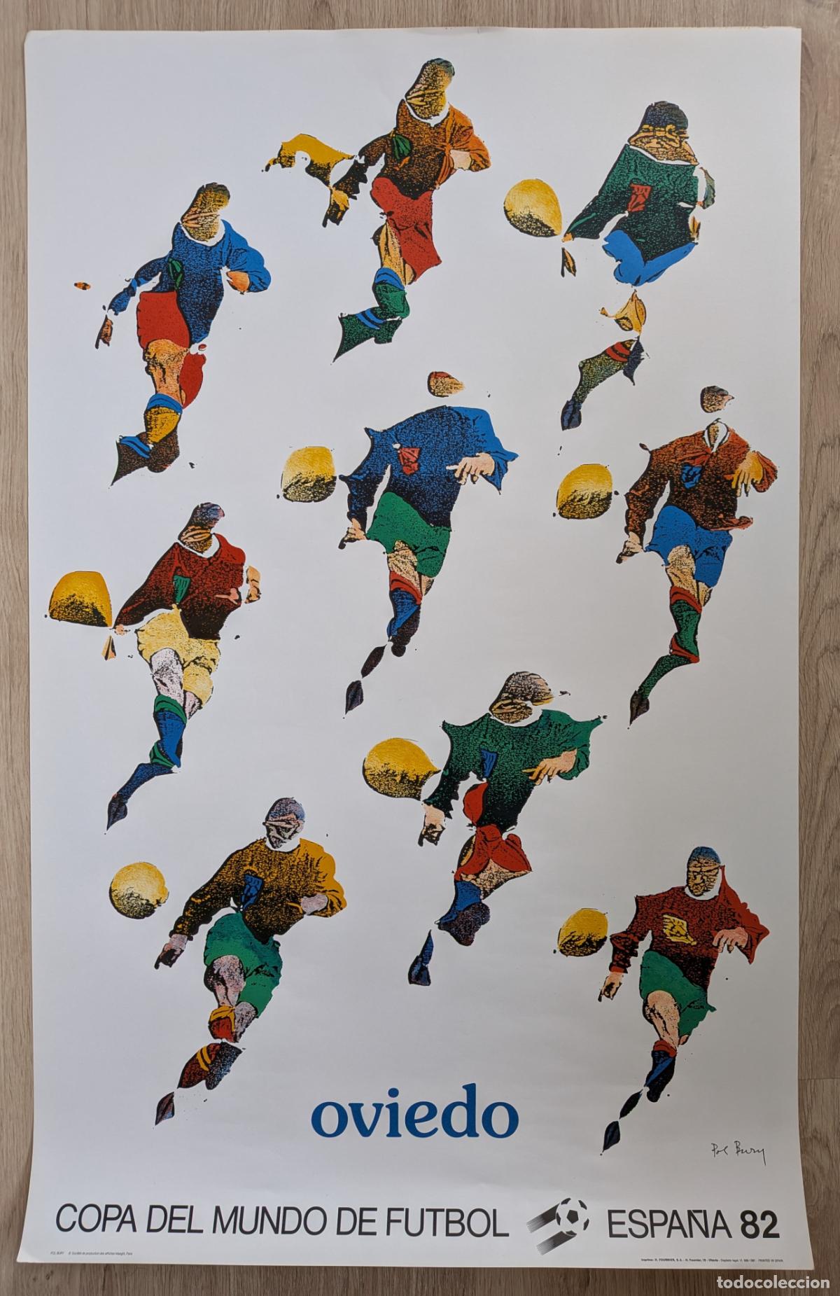Coleccionismo deportivo: RW CARTEL FUTBOL MUNDIAL 82 ESPA&Ntilde;A 1982 OVIEDO COPA DEL MUNDO SEDE ORIGINAL CD47