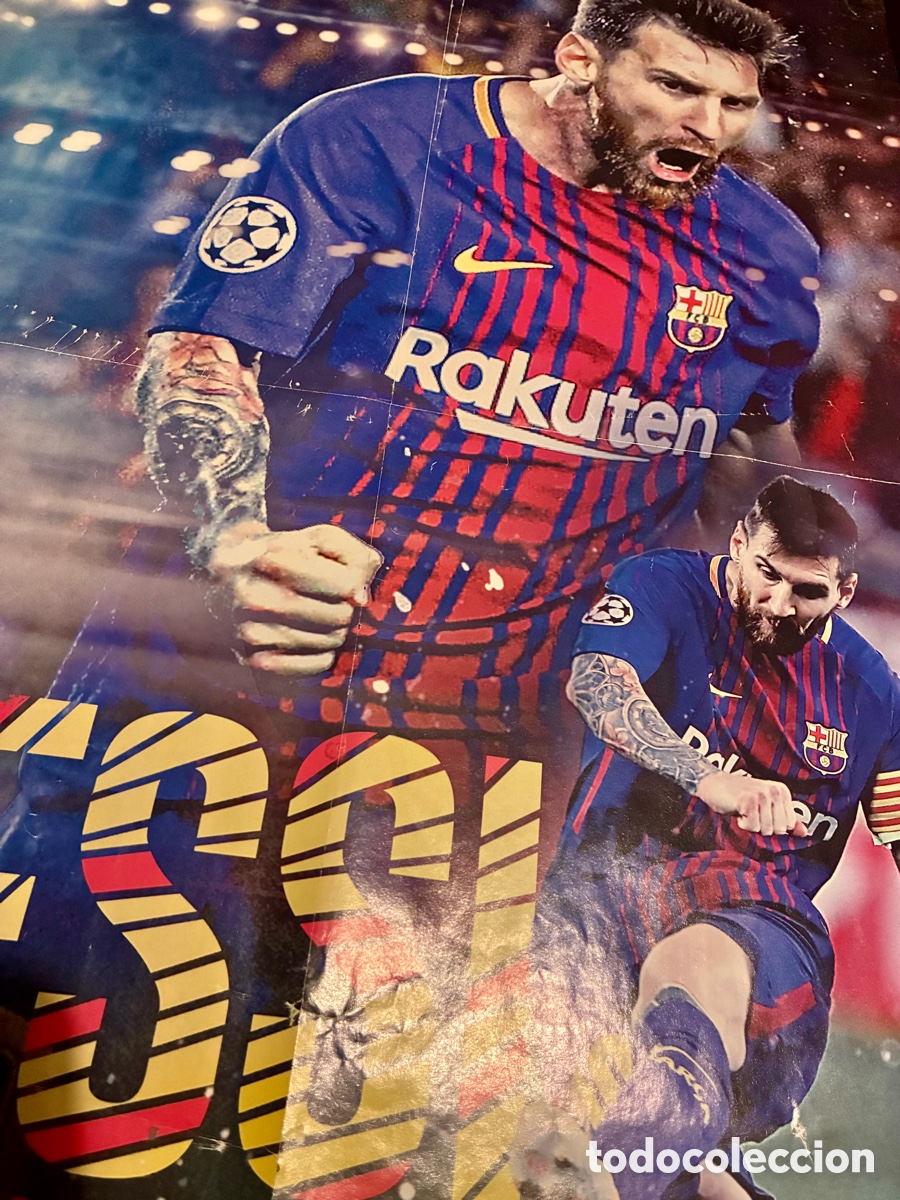 Coleccionismo deportivo: MESSI - P&Oacute;STER CHAMPIONS -