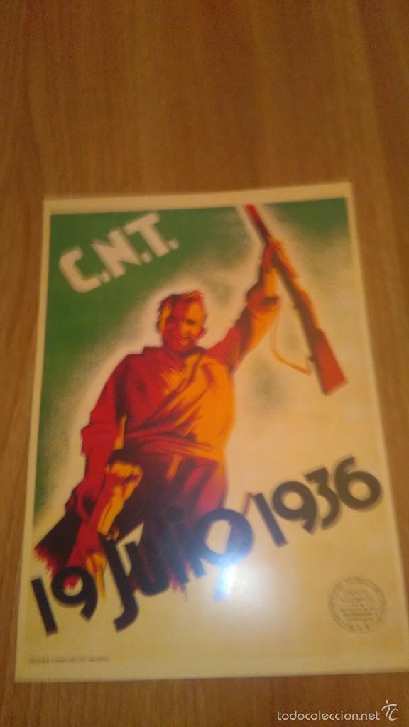 Carteles Guerra Civil: C.N.T.19 JULIO 1936 - Foto 1