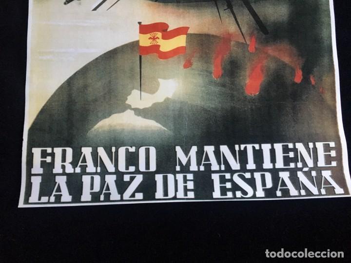 Carteles Guerra Civil: CARTEL, FRANCO MANTIENE LA PAZ EN ESPAÑA (REPRO) - Foto 2 - 139275514