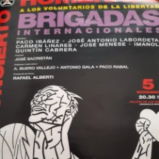Carteles Guerra Civil: CARTEL CONCIERTO HOMENAJE A LAS BRIGADAS INTERNACIONALES. MADRID 1996. 97X68 CMS. BUEN ESTADO. RARO.