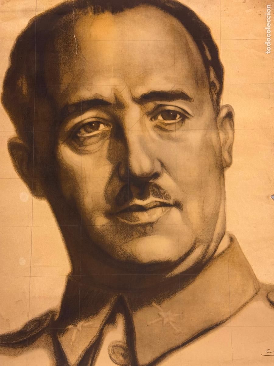 Carteles Guerra Civil: EL CAUDILLO FRANCISCO FRANCO - CRISPIN - FALANGE ESPA&Ntilde;OLA - GUERRA CIVIL - CARTEL ANTIGUO GRANDE