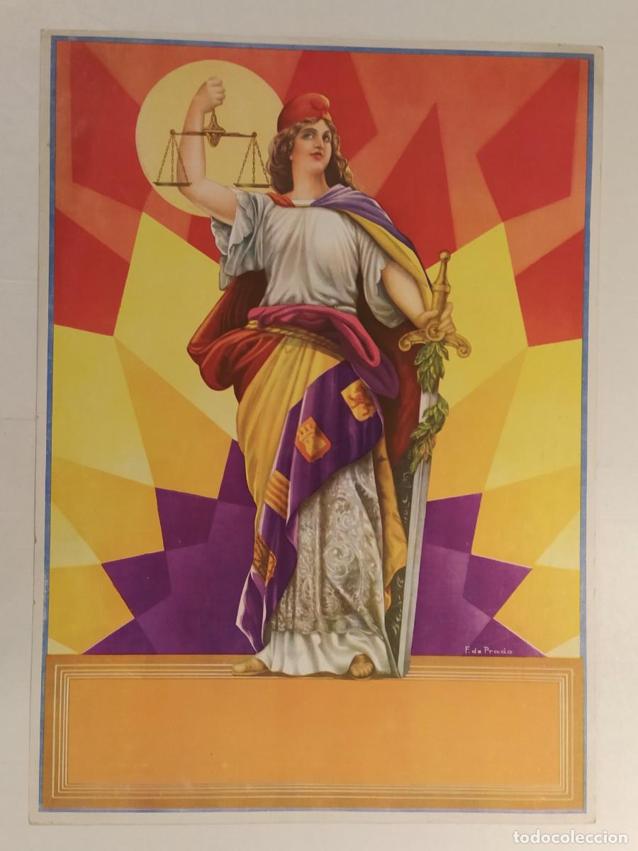 Carteles Guerra Civil: REPUBLICA ESPA&Ntilde;OLA - ILUSTRADO POR F. DE PRADO - CARTEL ANTIGUO ORIGINAL -VER FOTOS