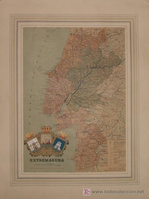 Carteles: MAPA DE LA EXTREMADURA PORTUGUESA - Foto 1