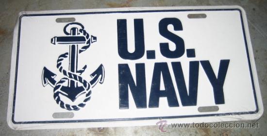 Carteles: Placa de matr&iacute;cula US NAVY - Foto 1