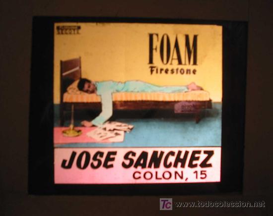 Posters: Antigua PUBLICIDAD EN CRISTAL PARA CINES : FOAM Firestone - Colchones - Jos&eacute; Sanchez - Valencia