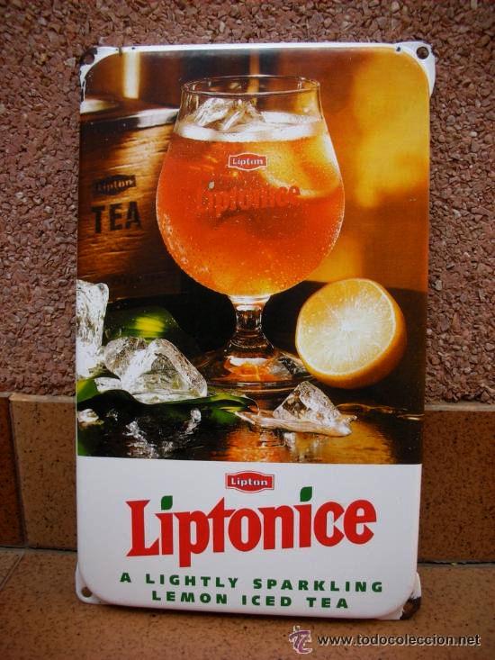 Carteles: Chapa esmaltada LIPTON . (( ESPECTACULAR )) - Foto 1