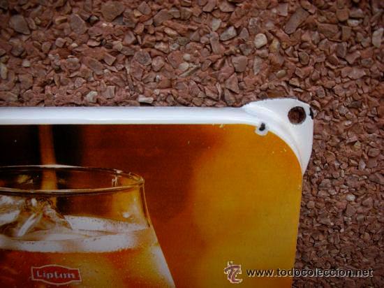 Carteles: Chapa esmaltada LIPTON . (( ESPECTACULAR )) - Foto 3