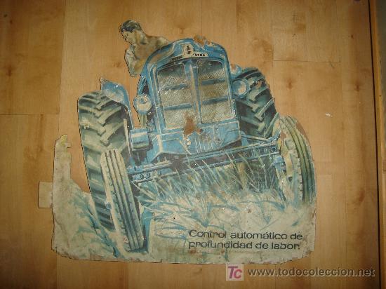 Carteles: CARTEL DE MADERA DE TRACTOR EBRO - Foto 1
